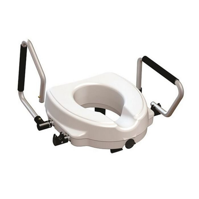 Limited mobilityToilet seat with side handles Timago LM-King-12FA-20 - up to 130 kg, instability-Toilet seat with side handles Timago LM-King-12FA-20 - up to 130 kg, lack of support-Toilet seat with side handles Timago LM-King-12FA-20 - up to 130 kg, difficulty sitting-Toilet seat with side handles Timago LM-King-12FA-20 - up to 130 kg