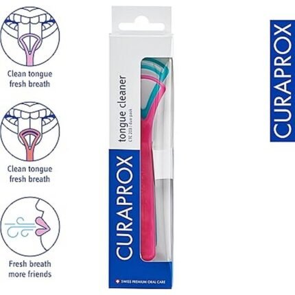 Persistent bad breath due to tongue coating-CURAPROX, TONGUE CLEANER(DUO PACK), Incomplete oral hygiene from brushing alone-CURAPROX, TONGUE CLEANER(DUO PACK), Ineffective cleaning with traditional tongue scrapers-CURAPROX, TONGUE CLEANER(DUO PACK), Bacterial buildup leading to poor mouth freshness-CURAPROX, TONGUE CLEANER(DUO PACK)