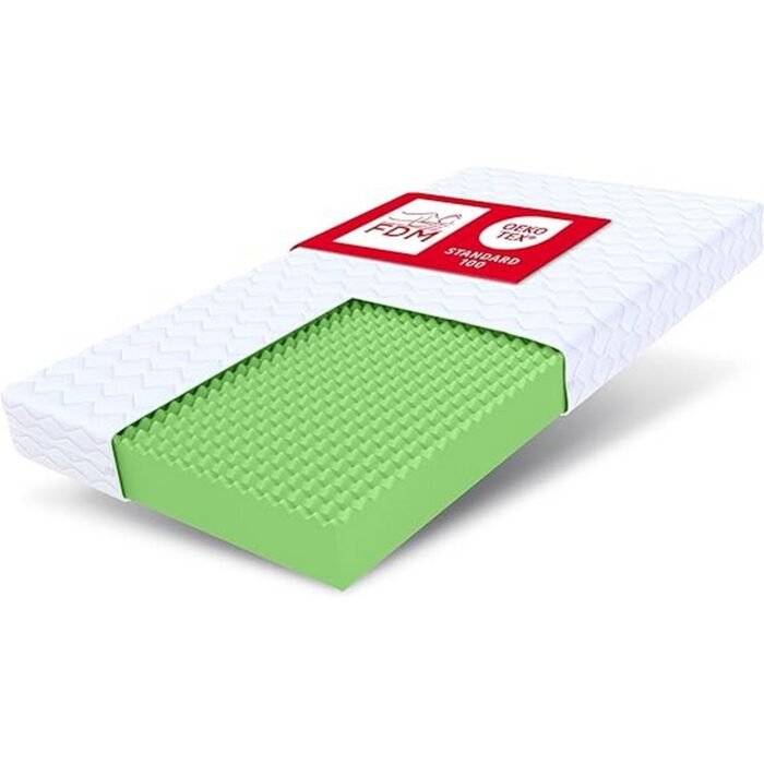 Soutien insuffisant pour les enfants en pleine croissance – FDM, Matelas en Mousse PICCHI 80 x 160 cm, Hauteur 12 cm, Fermeté H3