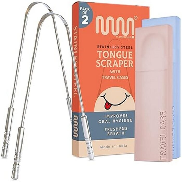 Bad breath caused by bacteria buildup on the tongue-MasterMedi, Tongue Scraper with Case (Pack of 2), Poor oral hygiene from inadequate tongue cleaning-MasterMedi, Tongue Scraper with Case (Pack of 2), Coated tongue appearance due to debris accumulation-MasterMedi, Tongue Scraper with Case (Pack of 2), Reduced taste sensitivity from unremoved tongue plaque-MasterMedi, Tongue Scraper with Case (Pack of 2)