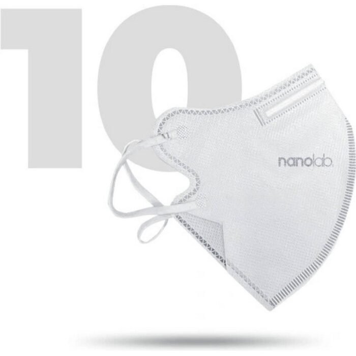 Risk of inhaling harmful airborne particles and pathogens-Nanolab nanorespirator FFP2 white White 10 pcs,