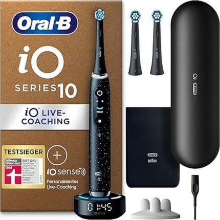 Insufficient plaque removal with a manual brush-Oral-B, iO Series 10 Plus Edition Electric Toothbrush, Black, Damage to gums due to excessive pressure-Oral-B, iO Series 10 Plus Edition Electric Toothbrush, Black, Skipping areas of cleaning due to incomplete technique-Oral-B, iO Series 10 Plus Edition Electric Toothbrush, Black, Inaccuracy of time and modes while traveling-Oral-B, iO Series 10 Plus Edition Electric Toothbrush, Black