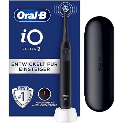 Inadequate plaque removal with manual brushing-Oral-B, iO Series 2 Electric Toothbrush, Travel Case, Black, Gum damage from excessive brushing pressure-Oral-B, iO Series 2 Electric Toothbrush, Travel Case, Black, Difficulty maintaining oral hygiene while traveling-Oral-B, iO Series 2 Electric Toothbrush, Travel Case, Black, Limited brushing modes for sensitive teeth-Oral-B, iO Series 2 Electric Toothbrush, Travel Case, Black