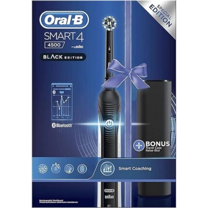 Brushing too hard and damaging gums-Oral-B, Smart 4 (4500)Black, Poor brushing technique without feedback-Oral-B, Smart 4 (4500)Black, Inconsistent oral hygiene routines-Oral-B, Smart 4 (4500)Black, Difficulty brushing while traveling-Oral-B, Smart 4 (4500)Black