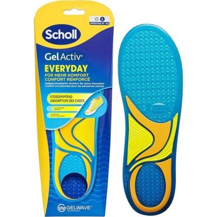 Foot fatigue from prolonged standing or walking-Scholl GelActiv Everyday Insoles for Men, Size 7-11, Discomfort caused by hard shoe soles-Scholl GelActiv Everyday Insoles for Men, Size 7-11, Pressure points leading to pain in the feet-Scholl GelActiv Everyday Insoles for Men, Size 7-11, Moisture buildup causing odor and discomfort-Scholl GelActiv Everyday Insoles for Men, Size 7-11