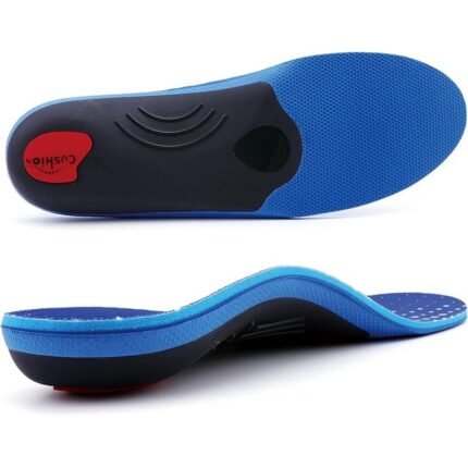 Боль в стопе из-за плоскостопия или подошвенного фасциита - TOPSOLE, синие ортопедические стельки, 37-38 EU 24 см