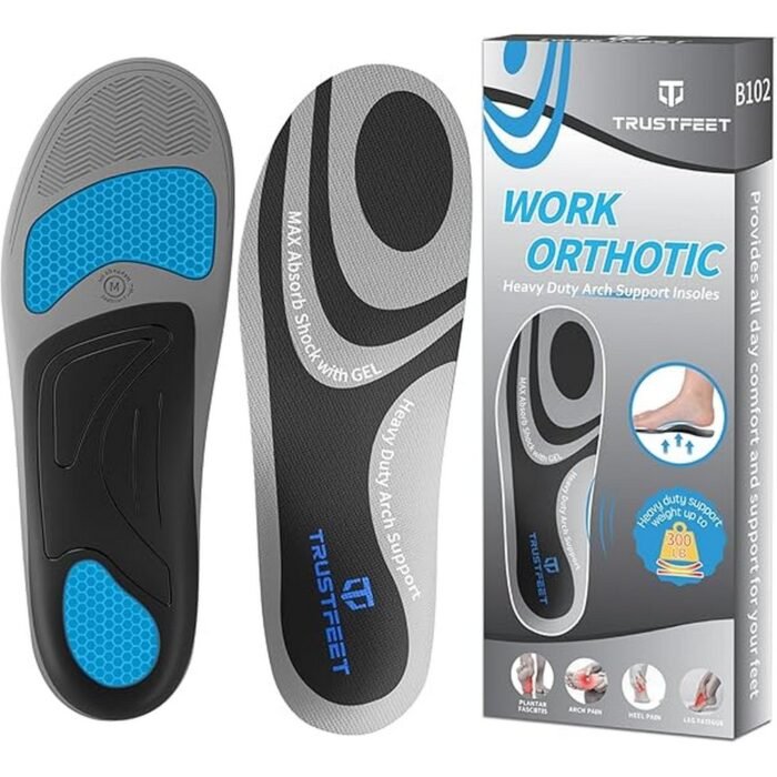 Foot fatigue from prolonged standing or walking-Trustfeet Insoles for Men and Women, Anti Fatigue, Arch Support Insoles for All Day, Comfortable Shoe Insoles with Gel, Work Boot Insoles, Size M, Discomfort due to lack of arch support-Trustfeet Insoles for Men and Women, Anti Fatigue, Arch Support Insoles for All Day, Comfortable Shoe Insoles with Gel, Work Boot Insoles, Size M, Heel and foot pain related to plantar fasciitis-Trustfeet Insoles for Men and Women, Anti Fatigue, Arch Support Insoles for All Day, Comfortable Shoe Insoles with Gel, Work Boot Insoles, Size M, Poor shoe cushioning and impact absorption-Trustfeet Insoles for Men and Women, Anti Fatigue, Arch Support Insoles for All Day, Comfortable Shoe Insoles with Gel, Work Boot Insoles, Size M