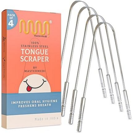 Bad breath caused by bacteria and tongue coating-‎MasterMedi, 100% Pure Copper Tongue Scraper with Travel Case 4 Count, Use of plastic scrapers that harbor germs or break-‎MasterMedi, 100% Pure Copper Tongue Scraper with Travel Case 4 Count, Inability to sanitize or reuse tongue cleaners-‎MasterMedi, 100% Pure Copper Tongue Scraper with Travel Case 4 Count, Difficulty carrying hygiene tools while traveling-‎MasterMedi, 100% Pure Copper Tongue Scraper with Travel Case 4 Count