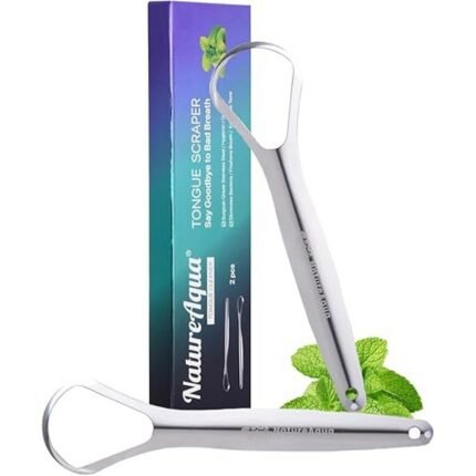 Accumulation of bacteria and debris on the tongue-‎NatureAqua, Tongue Cleaner Pack of 2, Bad breath due to inadequate tongue cleaning-‎NatureAqua, Tongue Cleaner Pack of 2, Lack of hygiene tools for travel or daily use-‎NatureAqua, Tongue Cleaner Pack of 2, Discomfort from harsh or poorly designed scrapers-‎NatureAqua, Tongue Cleaner Pack of 2