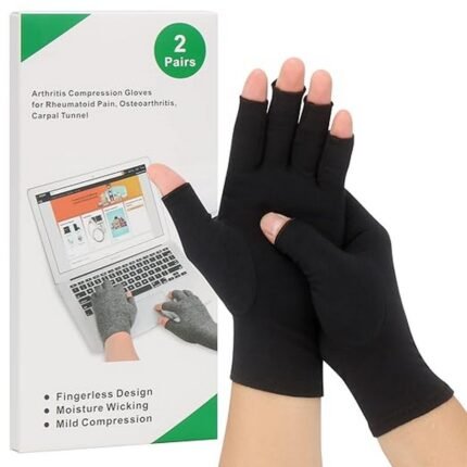 Relieves rheumatoid arthritis pain – 2 Pairs Arthritis Compression Gloves for Relief of Rheumatoid Osteoarthritis Relieve Muscle Tension Fingerless Breathable Moisture Regulating Women and Men Black S, Reduces muscle tension – 2 Pairs Arthritis Compression Gloves for Relief of Rheumatoid Osteoarthritis Relieve Muscle Tension Fingerless Breathable Moisture Regulating Women and Men Black S, Improves hand mobility – 2 Pairs Arthritis Compression Gloves for Relief of Rheumatoid Osteoarthritis Relieve Muscle Tension Fingerless Breathable Moisture Regulating Women and Men Black S, Provides breathable comfort – 2 Pairs Arthritis Compression Gloves for Relief of Rheumatoid Osteoarthritis Relieve Muscle Tension Fingerless Breathable Moisture Regulating Women and Men Black S
