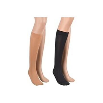 Swollen legs from long shifts–ASSISTICA® Lace Compression Stockings, Discomfort from varicose veins–ASSISTICA® 23–32 mmHg Support, Rolling stockings–Lace Top Silicone Band by ASSISTICA®, Post-surgery support–ASSISTICA® Medical Thigh-High Stockings