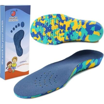 Flat feet causing improper foot alignment in children-Ailaka, Orthopaedic Arch Insoles Children with Flat Feet 26-28 EU Blue, Heel discomfort during walking or running-Ailaka, Orthopaedic Arch Insoles Children with Flat Feet 26-28 EU Blue, Lack of arch support in children’s everyday shoes-Ailaka, Orthopaedic Arch Insoles Children with Flat Feet 26-28 EU Blue, Early foot fatigue or postural issues in active kids-Ailaka, Orthopaedic Arch Insoles Children with Flat Feet 26-28 EU Blue