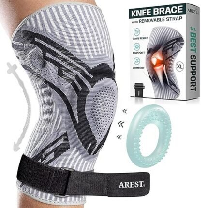 Provides knee pain relief – AREST Knee Support for Men and Women - Bandage Knee with Compression Band - Compression Knee Support with Side Stabilisers for Sports XL, Supports knee stability during movement – AREST Knee Support for Men and Women - Bandage Knee with Compression Band - Compression Knee Support with Side Stabilisers for Sports XL, Reduces swelling and inflammation – AREST Knee Support for Men and Women - Bandage Knee with Compression Band - Compression Knee Support with Side Stabilisers for Sports XL, Prevents knee injuries during exercise – AREST Knee Support for Men and Women - Bandage Knee with Compression Band - Compression Knee Support with Side Stabilisers for Sports XL