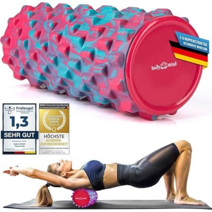 Muscle Relaxation - Body & Mind Fascia Roller Plus with Vibration Massage Roller for Fascia Training Electric Deep Vibration with 5 Intensity Levels and Battery, Improved Circulation - Body & Mind Fascia Roller Plus with Vibration Massage Roller for Fascia Training Electric Deep Vibration with 5 Intensity Levels and Battery, Enhanced Flexibility - Body & Mind Fascia Roller Plus with Vibration Massage Roller for Fascia Training Electric Deep Vibration with 5 Intensity Levels and Battery, Faster Recovery - Body & Mind Fascia Roller Plus with Vibration Massage Roller for Fascia Training Electric Deep Vibration with 5 Intensity Levels and Battery