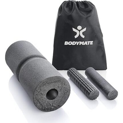 Muscle tension relief - BODYMATE Care with Core Fascia Set Consisting of Fascia Roller Care 35 x 14 cm Medium Hard with All-Round Groove Two Small Wheels with Smooth and Nubbed Surface 20 x 4.5 cm Black with E-Book, Improved circulation - BODYMATE Care with Core Fascia Set Consisting of Fascia Roller Care 35 x 14 cm Medium Hard with All-Round Groove Two Small Wheels with Smooth and Nubbed Surface 20 x 4.5 cm Black with E-Book, Enhanced recovery - BODYMATE Care with Core Fascia Set Consisting of Fascia Roller Care 35 x 14 cm Medium Hard with All-Round Groove Two Small Wheels with Smooth and Nubbed Surface 20 x 4.5 cm Black with E-Book, Fascia release - BODYMATE Care with Core Fascia Set Consisting of Fascia Roller Care 35 x 14 cm Medium Hard with All-Round Groove Two Small Wheels with Smooth and Nubbed Surface 20 x 4.5 cm Black with E-Book