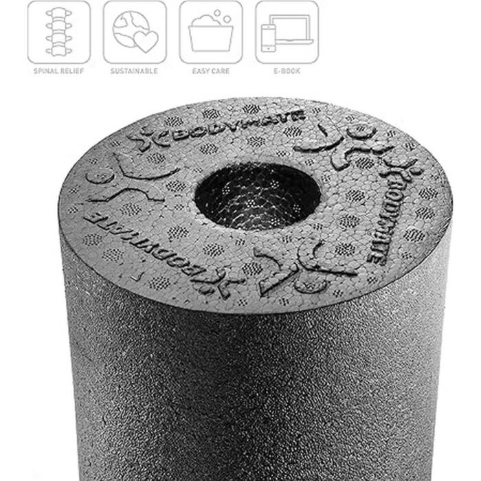 Improved Muscle Flexibility - Bodymate Fascia Roller Care Medium Hard with Circumferential Groove for Spine Relief with eBook english language not guaranteed 35 x 14 cm, Pain Relief - Bodymate Fascia Roller Care Medium Hard with Circumferential Groove for Spine Relief with eBook english language not guaranteed 35 x 14 cm, Enhanced Blood Circulation - Bodymate Fascia Roller Care Medium Hard with Circumferential Groove for Spine Relief with eBook english language not guaranteed 35 x 14 cm, Faster Recovery - Bodymate Fascia Roller Care Medium Hard with Circumferential Groove for Spine Relief with eBook english language not guaranteed 35 x 14 cm