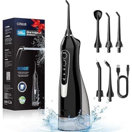 Ineffective flossing with traditional string floss – COSLUS Trragba Electric Wireless Oral Irrigator: 300 ml,