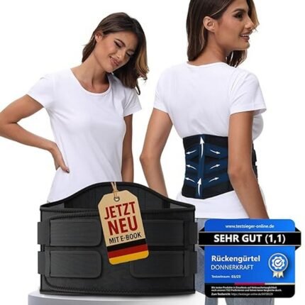 Soulage les douleurs dorsales – DONNER KRAFT Back Support Belt, Stabilise la colonne lombaire – DONNER KRAFT Back Support Belt, Améliore la posture lors des activités quotidiennes – DONNER KRAFT Back Support Belt, Conception respirante pour un confort toute la journée – DONNER KRAFT Back Support Belt