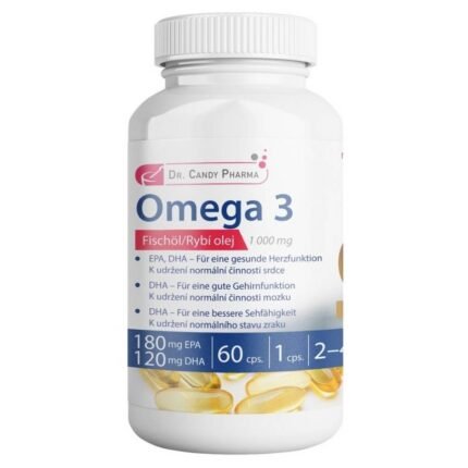 Insufficient intake of omega-3 fatty acids-DR.CANDY PHARMA Omega 3 fish oil 1000 mg,