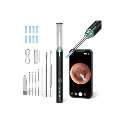 Earwax buildup and discomfort–Earwax Remover Otoscope with HD Camera and LED Light,