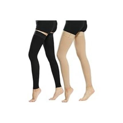 Leg fatigue from standing all day–Evolyline 2 Pairs of Medical Compression Stockings for Men and Women, 20-30 mmHg,