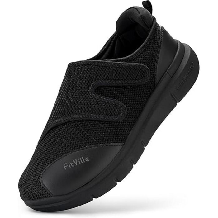 Support for swollen feet – FitVille Diabetic Shoes Men's Extra Wide Adjustable Walking Shoes for Foot Swelling Extended Widths Velcro Health Shoes, Adjustable comfort – FitVille Diabetic Shoes Men's Extra Wide Adjustable Walking Shoes for Foot Swelling Extended Widths Velcro Health Shoes, Secure and easy closure – FitVille Diabetic Shoes Men's Extra Wide Adjustable Walking Shoes for Foot Swelling Extended Widths Velcro Health Shoes, Pressure relief while walking – FitVille Diabetic Shoes Men's Extra Wide Adjustable Walking Shoes for Foot Swelling Extended Widths Velcro Health Shoes