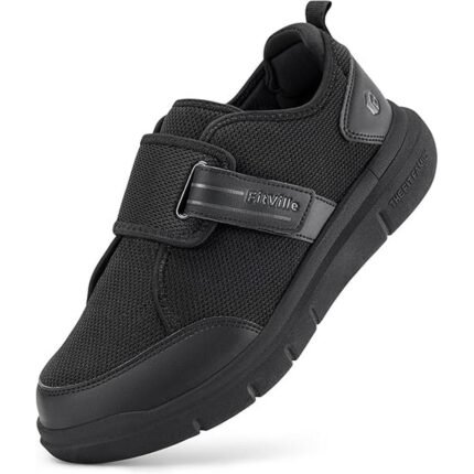 Blister prevention – FitVille Extra Wide Diabetic Shoes Men's Orthopaedic Health Shoes with Velcro Fastening Walking Shoes Seniors Slippers Bandage Shoes for Swollen Feet Black Blue Size 40-50, Accommodates swollen or diabetic feet – FitVille Extra Wide Diabetic Shoes Men's Orthopaedic Health Shoes with Velcro Fastening Walking Shoes Seniors Slippers Bandage Shoes for Swollen Feet Black Blue Size 40-50, Easy to wear for seniors – FitVille Extra Wide Diabetic Shoes Men's Orthopaedic Health Shoes with Velcro Fastening Walking Shoes Seniors Slippers Bandage Shoes for Swollen Feet Black Blue Size 40-50, Shock absorption for walking – FitVille Extra Wide Diabetic Shoes Men's Orthopaedic Health Shoes with Velcro Fastening Walking Shoes Seniors Slippers Bandage Shoes for Swollen Feet Black Blue Size 40-50