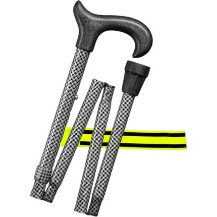 Provides adjustable height for comfort – Gastrock Walking Stick Folding Stick 4-Piece Height Adjustable Folding Uni-Ergonomic Pepita Aluminium with Ergonomic Derby Handle + Olanmarp Velcro Strap with Stripes, Enhances grip comfort – Gastrock Walking Stick Folding Stick 4-Piece Height Adjustable Folding Uni-Ergonomic Pepita Aluminium with Ergonomic Derby Handle + Olanmarp Velcro Strap with Stripes, Easy to fold and carry – Gastrock Walking Stick Folding Stick 4-Piece Height Adjustable Folding Uni-Ergonomic Pepita Aluminium with Ergonomic Derby Handle + Olanmarp Velcro Strap with Stripes, Durable aluminium body – Gastrock Walking Stick Folding Stick 4-Piece Height Adjustable Folding Uni-Ergonomic Pepita Aluminium with Ergonomic Derby Handle + Olanmarp Velcro Strap with Stripes