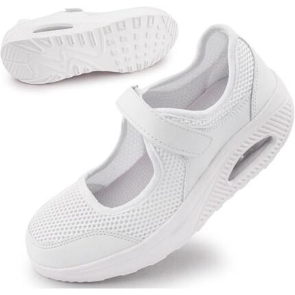 Reduces fatigue from long periods of standing – Git-up Women's Walking Shoes with Velcro Fastening, Breathable Mesh Nurse Shoes, Lightweight Memory Foam Air Cushion Trainers, Prevents foot overheating and discomfort – Git-up Women's Walking Shoes with Velcro Fastening, Breathable Mesh Nurse Shoes, Lightweight Memory Foam Air Cushion Trainers, Supports joints and improves posture – Git-up Women's Walking Shoes with Velcro Fastening, Breathable Mesh Nurse Shoes, Lightweight Memory Foam Air Cushion Trainers, Eases wear and removal for swollen or sensitive feet – Git-up Women's Walking Shoes with Velcro Fastening, Breathable Mesh Nurse Shoes, Lightweight Memory Foam Air Cushion Trainers
