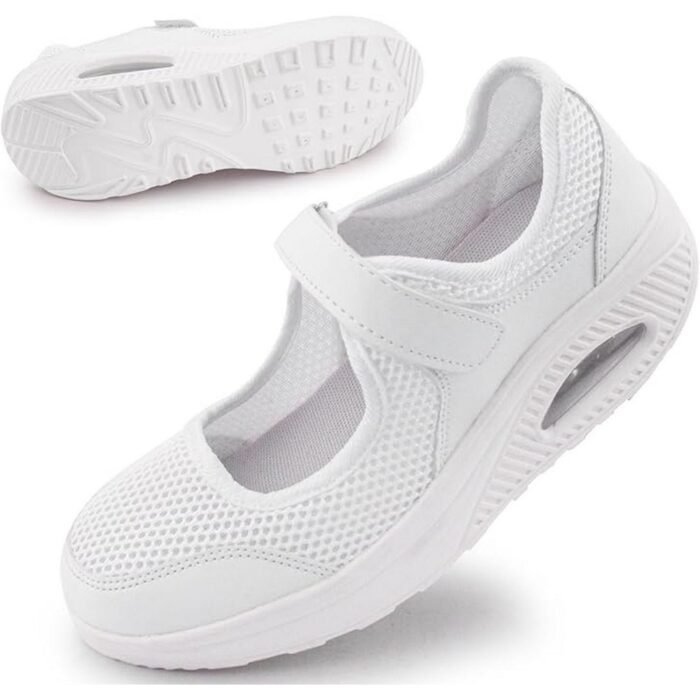 Reduces fatigue from long periods of standing – Git-up Women's Walking Shoes with Velcro Fastening, Breathable Mesh Nurse Shoes, Lightweight Memory Foam Air Cushion Trainers, Prevents foot overheating and discomfort – Git-up Women's Walking Shoes with Velcro Fastening, Breathable Mesh Nurse Shoes, Lightweight Memory Foam Air Cushion Trainers, Supports joints and improves posture – Git-up Women's Walking Shoes with Velcro Fastening, Breathable Mesh Nurse Shoes, Lightweight Memory Foam Air Cushion Trainers, Eases wear and removal for swollen or sensitive feet – Git-up Women's Walking Shoes with Velcro Fastening, Breathable Mesh Nurse Shoes, Lightweight Memory Foam Air Cushion Trainers
