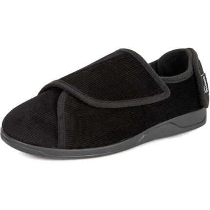 Reduces discomfort from swelling – HomeTop Men's Closed Heel Diabetic Slippers Corduroy Adjustable Wide Fit Hook and Loop Memory Foam Slippers, Improves daily comfort with cushioning – HomeTop Men's Closed Heel Diabetic Slippers Corduroy Adjustable Wide Fit Hook and Loop Memory Foam Slippers, Provides secure fit for sensitive feet – HomeTop Men's Closed Heel Diabetic Slippers Corduroy Adjustable Wide Fit Hook and Loop Memory Foam Slippers, Enhances foot stability at home – HomeTop Men's Closed Heel Diabetic Slippers Corduroy Adjustable Wide Fit Hook and Loop Memory Foam Slippers