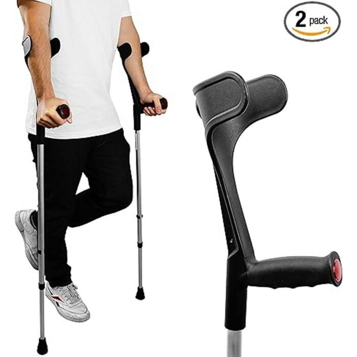 Provides ergonomic support for adult mobility – PEPE Mobility - Crutches for Adults (x2 Pieces) Forearm Crutches Orthopaedic Crutches Black Made in Europe, Ensures stability with orthopaedic design – PEPE Mobility - Crutches for Adults (x2 Pieces) Forearm Crutches Orthopaedic Crutches Black Made in Europe, Offers comfort with ergonomic handles – PEPE Mobility - Crutches for Adults (x2 Pieces) Forearm Crutches Orthopaedic Crutches Black Made in Europe, Made in Europe for quality assurance – PEPE Mobility - Crutches for Adults (x2 Pieces) Forearm Crutches Orthopaedic Crutches Black Made in Europe