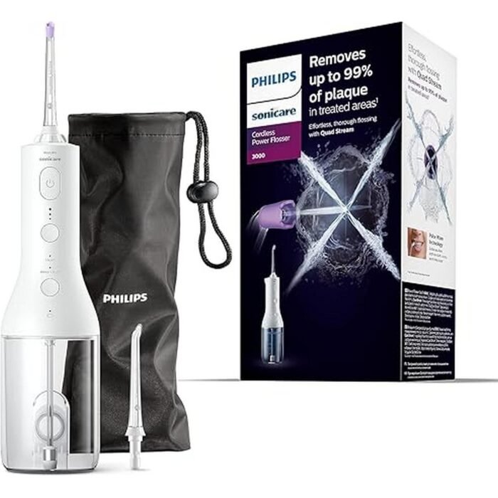 Ineffective flossing with string – Philips Sonicare Wireless Power Flosser 3000 Oral Irrigator,
