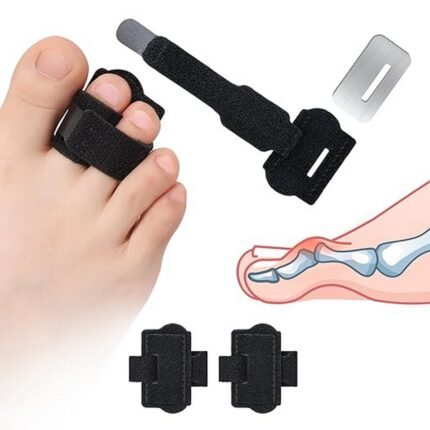 Corrects hammer toes and relieves pressure – Pozpo Tech Hammer Toe Straightener Toe Correction Splint for Women with Metal Plate (Black) - Pack of 2, Built-in metal plate ensures firm stabilization – Pozpo Tech Hammer Toe Straightener Toe Correction Splint for Women with Metal Plate (Black) - Pack of 2, Soft fabric provides comfort for all-day use – Pozpo Tech Hammer Toe Straightener Toe Correction Splint for Women with Metal Plate (Black) - Pack of 2, Pack of 2 ideal for both feet or replacement – Pozpo Tech Hammer Toe Straightener Toe Correction Splint for Women with Metal Plate (Black) - Pack of 2