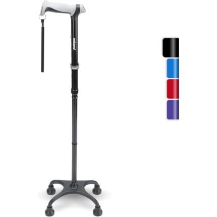 Provides ergonomic grip support – Rehand Four-foot walking stick, walking stick with ergonomic handle and graceful 4-prong base, adjustable walking sticks for right or left-handed users, men, women and seniors, Ensures stable footing – Rehand Four-foot walking stick, walking stick with ergonomic handle and graceful 4-prong base, adjustable walking sticks for right or left-handed users, men, women and seniors, Offers adjustable height – Rehand Four-foot walking stick, walking stick with ergonomic handle and graceful 4-prong base, adjustable walking sticks for right or left-handed users, men, women and seniors, Enhances mobility confidence – Rehand Four-foot walking stick, walking stick with ergonomic handle and graceful 4-prong base, adjustable walking sticks for right or left-handed users, men, women and seniors