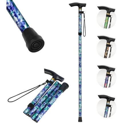 Offers lightweight stylish support – supregear Folding Walking Stick for Women, Provides ergonomic grip and wrist strap security – supregear Folding Walking Stick for Women, Adjustable height for comfortable use – supregear Folding Walking Stick for Women, Convenient folding design for portability – supregear Folding Walking Stick for Women