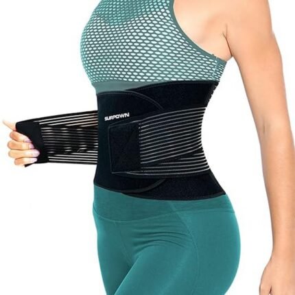 Relieves back pain – SURPOWN Back Support Belt, Prevents back injuries – SURPOWN Back Support Belt, Improves posture and spinal support – SURPOWN Back Support Belt, Breathable adjustable design for comfort – SURPOWN Back Support Belt