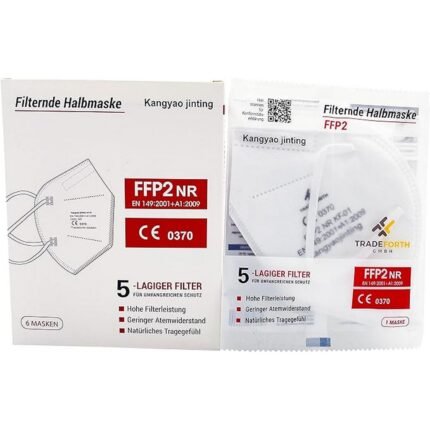 Provides certified respiratory protection – Tradeforth Gmbh FFP2 protective masks, Ensures compliance with European standards – Tradeforth Gmbh FFP2 protective masks, Offers comfortable and reliable fit – Tradeforth Gmbh FFP2 protective masks, Suitable for professional and daily use – Tradeforth Gmbh FFP2 protective masks
