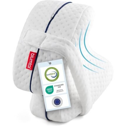 Relieves sciatica and hip pressure - Blumtal Knee Pillow for Side Sleepers, Supports spine and joint alignment - Blumtal Knee Pillow for Side Sleepers, Enhances sleep posture for side sleepers - Blumtal Knee Pillow for Side Sleepers, Certified safe materials - Blumtal Knee Pillow for Side Sleepers