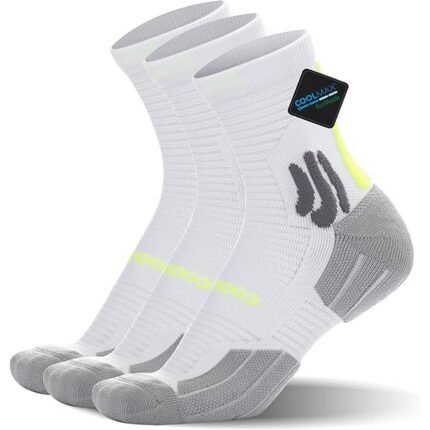 Relieves foot fatigue – BRISIRA Coolmax Bamboo Viscose Compression Running Socks 3 Pairs Quarter Athletic Cushioned Breathable Anti Blister & Sweat & Odour, Prevents blisters – BRISIRA Coolmax Bamboo Viscose Compression Running Socks 3 Pairs Quarter Athletic Cushioned Breathable Anti Blister & Sweat & Odour, Wicks moisture and controls odor – BRISIRA Coolmax Bamboo Viscose Compression Running Socks 3 Pairs Quarter Athletic Cushioned Breathable Anti Blister & Sweat & Odour, Enhances comfort and performance – BRISIRA Coolmax Bamboo Viscose Compression Running Socks 3 Pairs Quarter Athletic Cushioned Breathable Anti Blister & Sweat & Odour