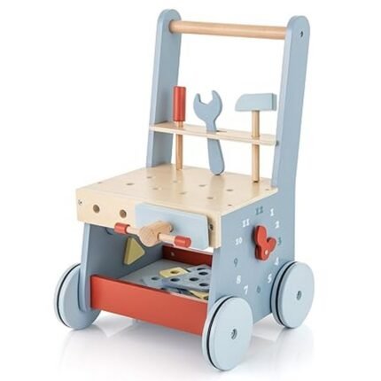 Supports walking development-COSTWAY Wooden Walker, Enhances motor skills-COSTWAY Wooden Walker, Encourages sensory play-COSTWAY Wooden Walker, Provides interactive indoor fun-COSTWAY Wooden Walker