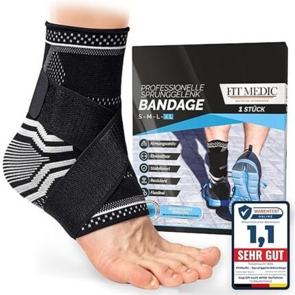 Provides ankle support – FIT MEDIC Ankle Brace Professional Foot Bandage, Reduces joint pain – FIT MEDIC Ankle Brace Professional Foot Bandage, Prevents overbending – FIT MEDIC Ankle Brace Professional Foot Bandage, Enhances stability – FIT MEDIC Ankle Brace Professional Foot Bandage