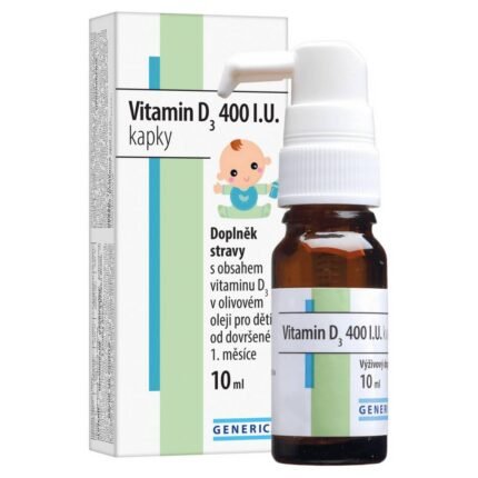 Vitamin D Deficiency-GENERICA Vitamin D3 400 IU drops 10 ml,