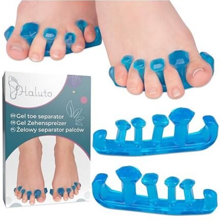 Corrects hallux valgus - HALUTO Toe Separator - Toe Separator Hallux Valgus, Nail Polish - Toe Spacer Reusable - Claw Toe Correction - Toe Separator Silicone for Men and Women - 3 Sizes, Corrects claw toes - HALUTO Toe Separator - Toe Separator Hallux Valgus, Nail Polish - Toe Spacer Reusable - Claw Toe Correction - Toe Separator Silicone for Men and Women - 3 Sizes, Reduces friction - HALUTO Toe Separator - Toe Separator Hallux Valgus, Nail Polish - Toe Spacer Reusable - Claw Toe Correction - Toe Separator Silicone for Men and Women - 3 Sizes, Relieves pressure - HALUTO Toe Separator - Toe Separator Hallux Valgus, Nail Polish - Toe Spacer Reusable - Claw Toe Correction - Toe Separator Silicone for Men and Women - 3 Sizes