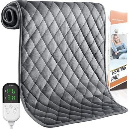 Relieves back pain-Heating Pad with Automatic Shut-Off 80 x 40 cm Heat Pad with 6 Temperature Levels Extra Large Electric Heating Pad for Back Neck Shoulder Belly and Knee Machine Washable, Reduces neck and shoulder tension-Heating Pad with Automatic Shut-Off 80 x 40 cm Heat Pad with 6 Temperature Levels Extra Large Electric Heating Pad for Back Neck Shoulder Belly and Knee Machine Washable, Soothes belly and knee discomfort-Heating Pad with Automatic Shut-Off 80 x 40 cm Heat Pad with 6 Temperature Levels Extra Large Electric Heating Pad for Back Neck Shoulder Belly and Knee Machine Washable, Provides safe adjustable heat therapy-Heating Pad with Automatic Shut-Off 80 x 40 cm Heat Pad with 6 Temperature Levels Extra Large Electric Heating Pad for Back Neck Shoulder Belly and Knee Machine Washable