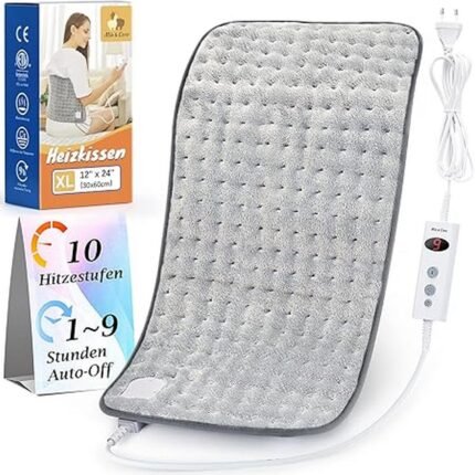Relieves back pain-Heating Pad with Automatic Shut-Off after 1.5 Hours for Back Neck Shoulder Electric Heat Pad 3-Level Temperature Settings Quick Heating Technology Comfortable Grey, Reduces neck and shoulder tension-Heating Pad with Automatic Shut-Off after 1.5 Hours for Back Neck Shoulder Electric Heat Pad 3-Level Temperature Settings Quick Heating Technology Comfortable Grey, Provides fast soothing heat therapy-Heating Pad with Automatic Shut-Off after 1.5 Hours for Back Neck Shoulder Electric Heat Pad 3-Level Temperature Settings Quick Heating Technology Comfortable Grey, Ensures safe use with automatic shut-off-Heating Pad with Automatic Shut-Off after 1.5 Hours for Back Neck Shoulder Electric Heat Pad 3-Level Temperature Settings Quick Heating Technology Comfortable Grey