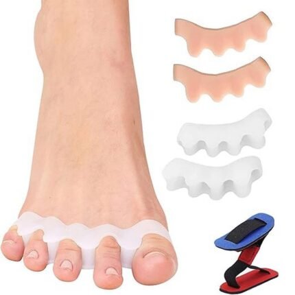 Corrects hallux valgus - HNYGS-EU Toe Separators Hallux Valgus Silicone 4 Pieces Toe Separators 1 Piece Correction Bandage Toe Separator for Hallux Valgus Pain Relief Suitable for Men and Women, Relieves hallux valgus pain - HNYGS-EU Toe Separators Hallux Valgus Silicone 4 Pieces Toe Separators 1 Piece Correction Bandage Toe Separator for Hallux Valgus Pain Relief Suitable for Men and Women, Aligns toes - HNYGS-EU Toe Separators Hallux Valgus Silicone 4 Pieces Toe Separators 1 Piece Correction Bandage Toe Separator for Hallux Valgus Pain Relief Suitable for Men and Women, Reduces friction and pressure - HNYGS-EU Toe Separators Hallux Valgus Silicone 4 Pieces Toe Separators 1 Piece Correction Bandage Toe Separator for Hallux Valgus Pain Relief Suitable for Men and Women