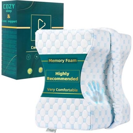 Relieves sciatica pain - Knee Pillow for Side Sleepers - Doctor Developed Orthopaedic Memory Foam Leg Pillow, Supports lower back and hips - Knee Pillow for Side Sleepers - Doctor Developed Orthopaedic Memory Foam Leg Pillow, Enhances joint comfort - Knee Pillow for Side Sleepers - Doctor Developed Orthopaedic Memory Foam Leg Pillow, Includes secure leg support strap - Knee Pillow for Side Sleepers - Doctor Developed Orthopaedic Memory Foam Leg Pillow