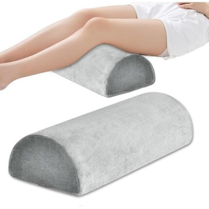Relieves pressure on lower back - Nicoone Half Moon Memory Foam Pillow Bolster, Supports legs and knees during sleep - Nicoone Half Moon Memory Foam Pillow Bolster, Enhances circulation and spinal alignment - Nicoone Half Moon Memory Foam Pillow Bolster, Multi-zone comfort for waist and neck - Nicoone Half Moon Memory Foam Pillow Bolster