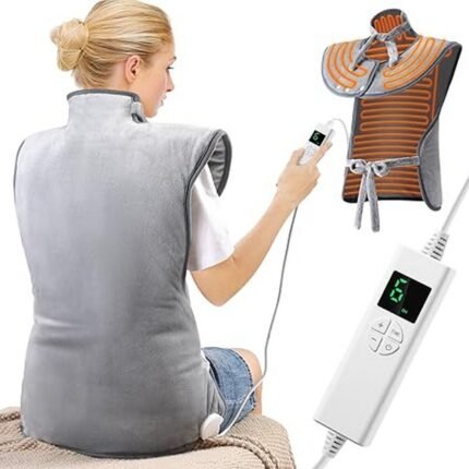 Relieves back pain-OneAmg Heating Pad for Back Shoulder Neck 61 x 94 cm Heating Pad with Automatic Shut-Off Fast Heating with 4-Hour Timer and 6 Heat Settings Flannel Material Washable Heat Pad Electric, Reduces shoulder and neck tension-OneAmg Heating Pad for Back Shoulder Neck 61 x 94 cm Heating Pad with Automatic Shut-Off Fast Heating with 4-Hour Timer and 6 Heat Settings Flannel Material Washable Heat Pad Electric, Provides fast and soothing heat-OneAmg Heating Pad for Back Shoulder Neck 61 x 94 cm Heating Pad with Automatic Shut-Off Fast Heating with 4-Hour Timer and 6 Heat Settings Flannel Material Washable Heat Pad Electric, Ensures safe use with automatic shut-off-OneAmg Heating Pad for Back Shoulder Neck 61 x 94 cm Heating Pad with Automatic Shut-Off Fast Heating with 4-Hour Timer and 6 Heat Settings Flannel Material Washable Heat Pad Electric